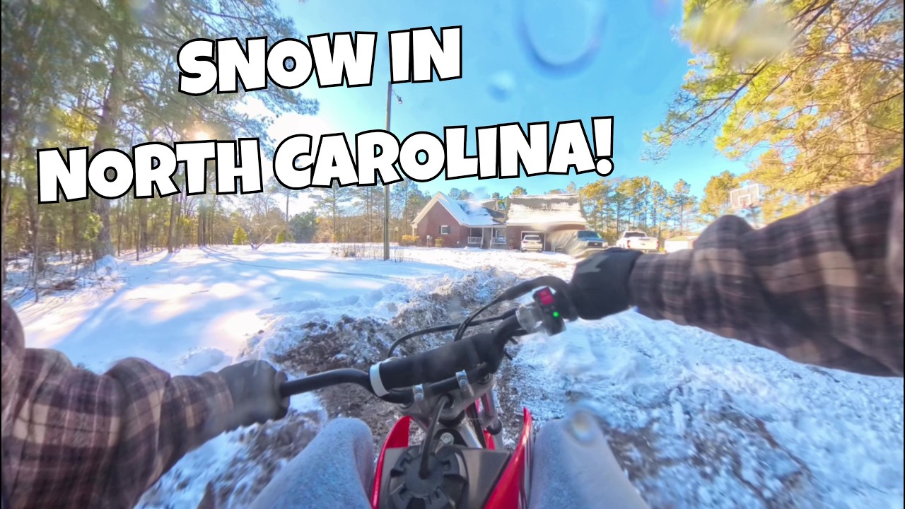 North Carolina Got SNOW! | Riding POV 4K