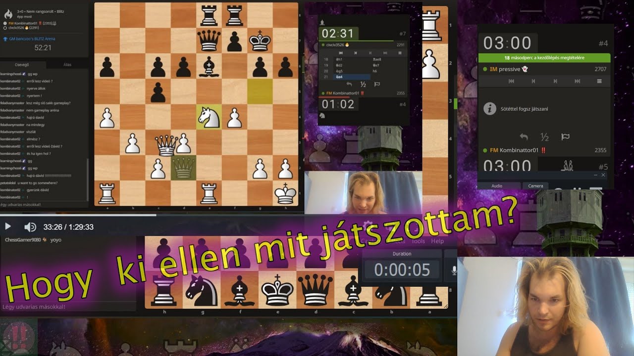 Helyzetjelentős Gameplay a Kedvenc Magyar Nagymesterünk Lichess Aránájából #4