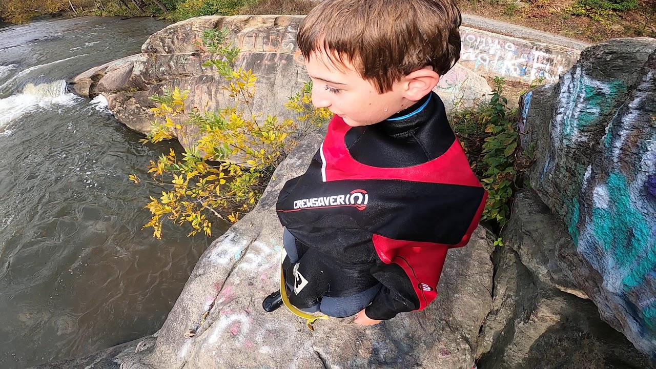 Mayo River Boiling Hole after paddle Razor dry suit performance evaluation.