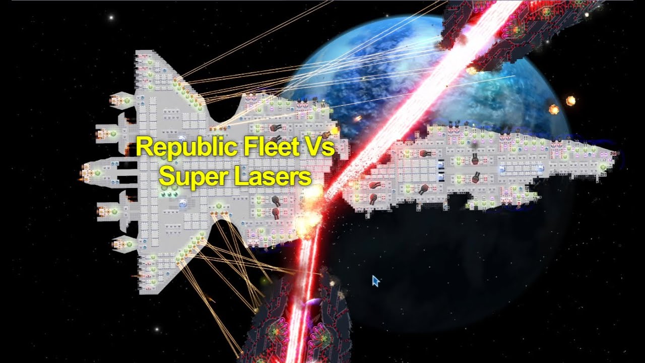 Super Laser VS Republic Fleet - Cosmoteer