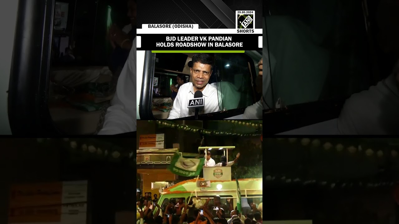 BJD leader VK Pandian holds roadshow in Balasore