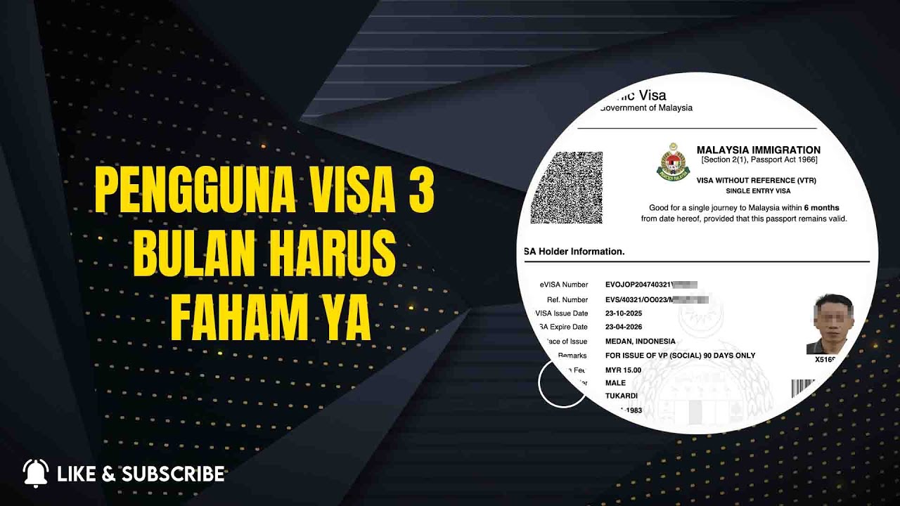 BOLEH SAMBUNG BERAPA KALI UNTUK VISA 3 BULAN .