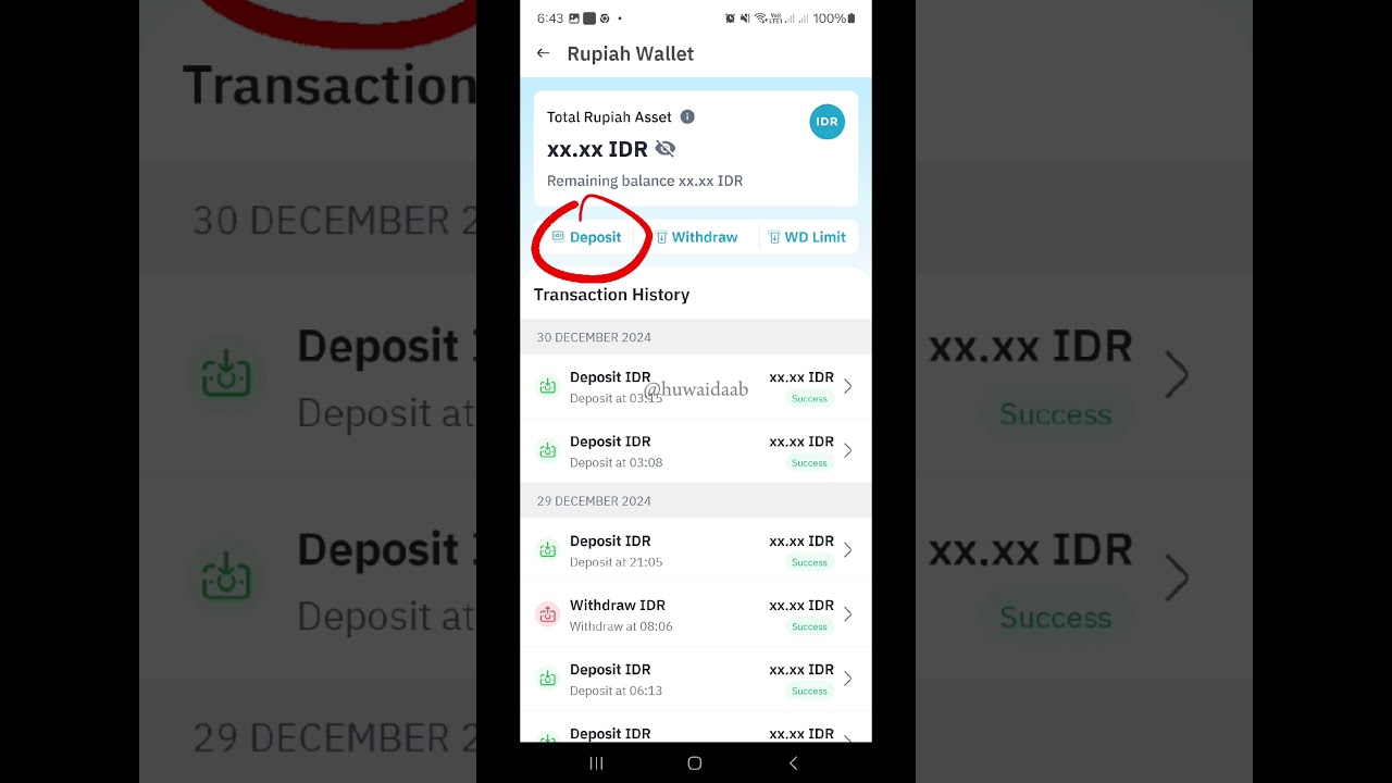 Cara deposit rupiah di indodax