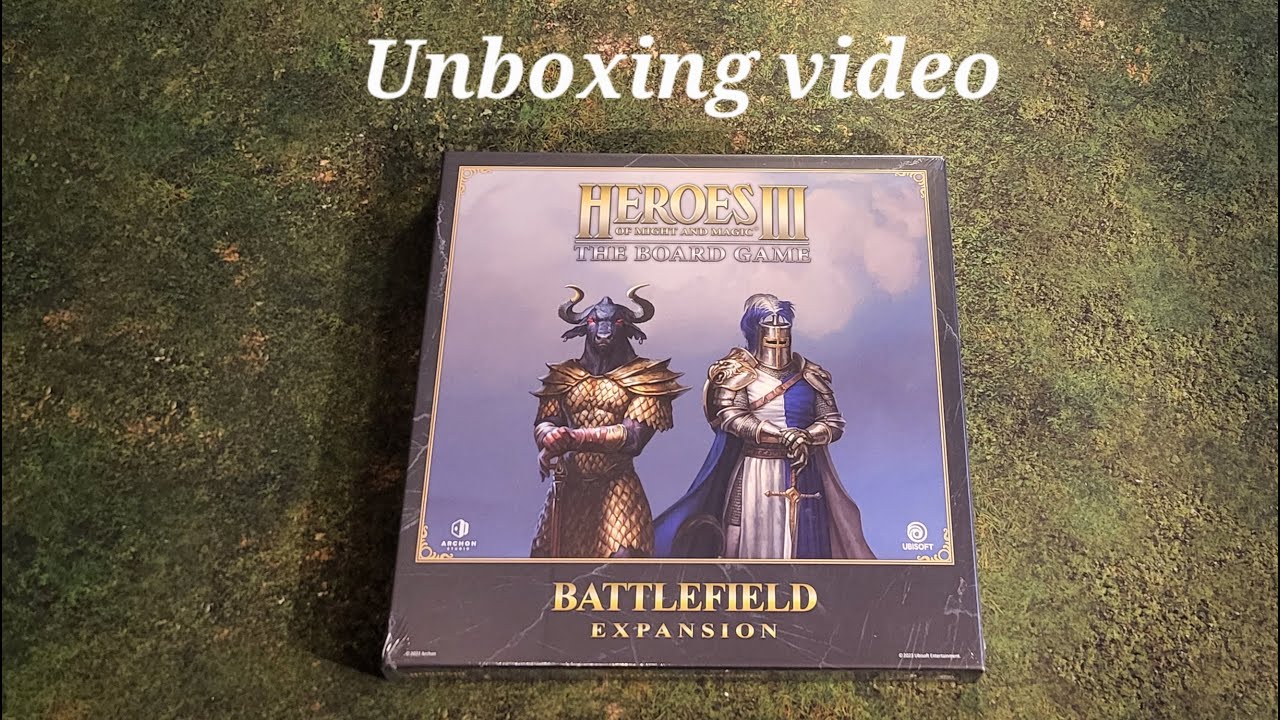 Heroes of Might and Magic 3 the board game Battlefield expansion unboxing video