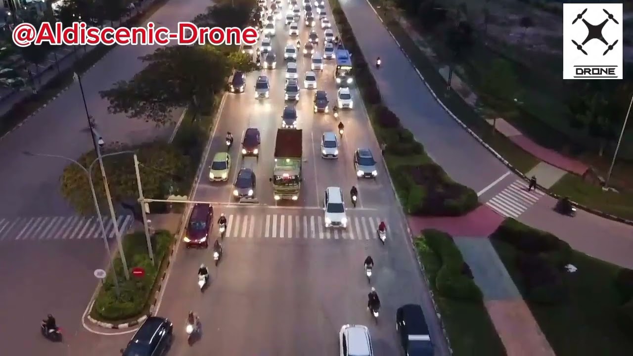 simpang 4 glael batam center dan sekitarnya suasana sore hari#vidiodrone