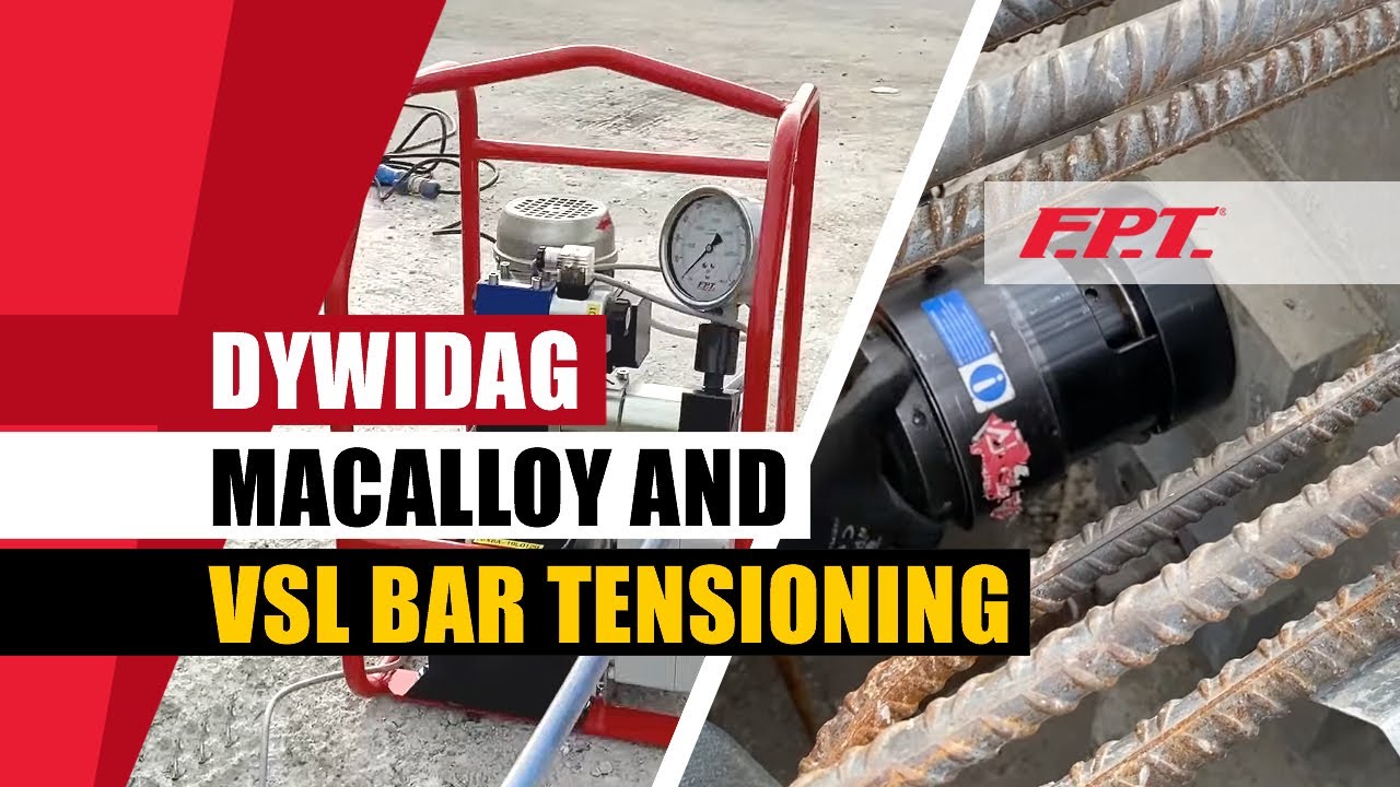 Tensioning Dywidag bar - Macalloy bar - Freyssinet bar VSL bar or High Strength bar