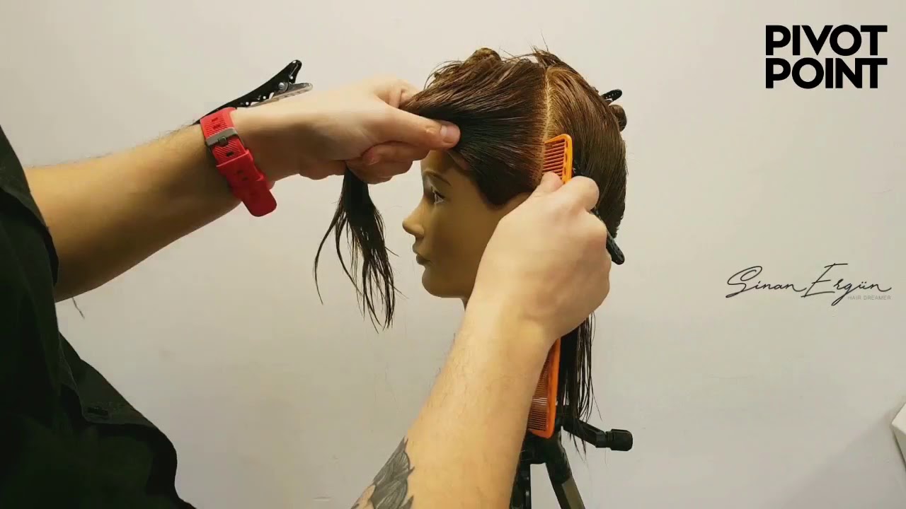Öne doğru uzayan saç kesim videosu - Forward Diagonal Hair Cut