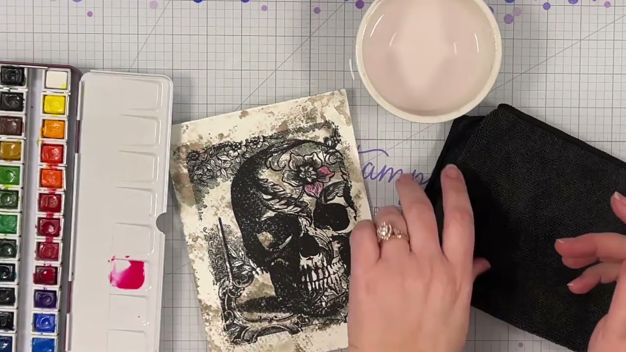 Grungy Floral Skull July 2025
