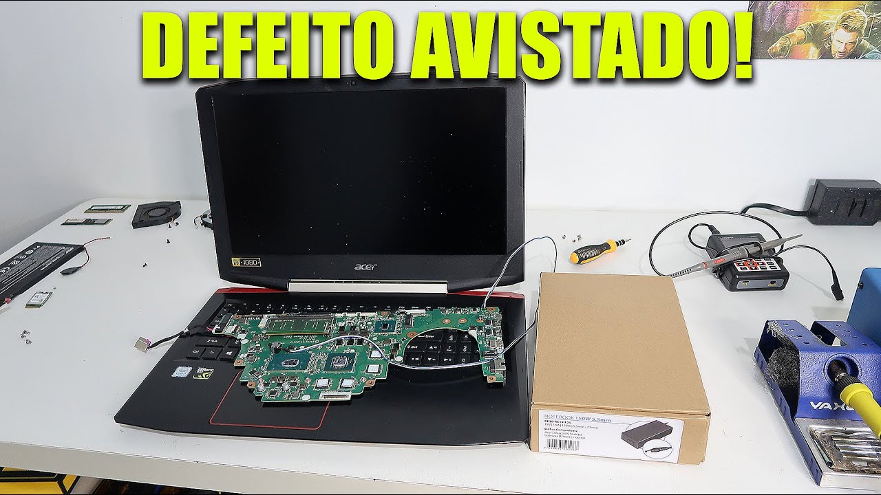 UM DEFEITO PEQUENO ENCONTRADO NO NOTEBOOK GAMER DE 750 REAIS!