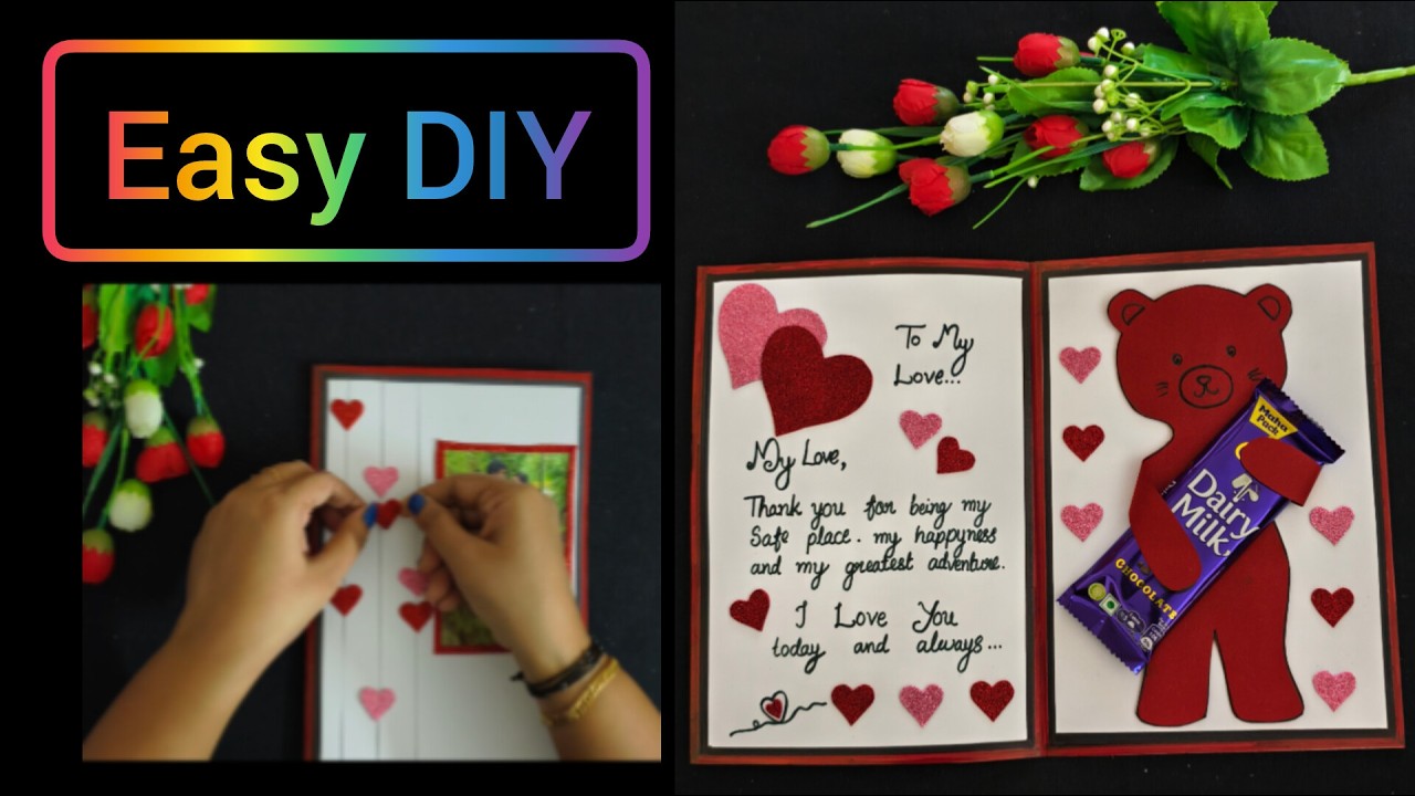Simple & Beautiful Valentine's Day Card Making Tutorial ❤️ || Perfect DIY Idea for Beginners ✨,