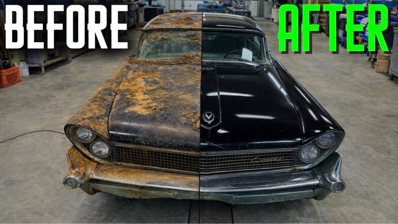 Deep Cleaning SUPER MOLDY 1959 Lincoln Continental! Pa Barn find. 