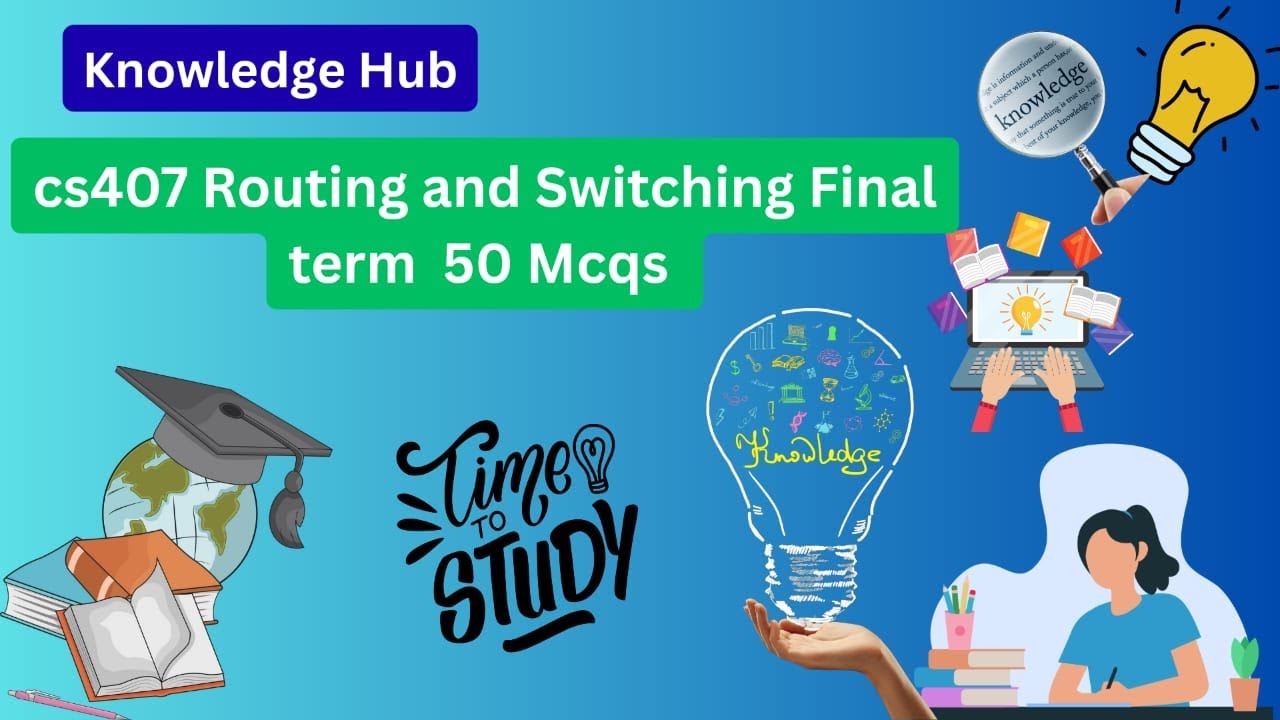 cs407 Routing and Switching Final term 50 Mcqs | cs407 Mcqs for final term