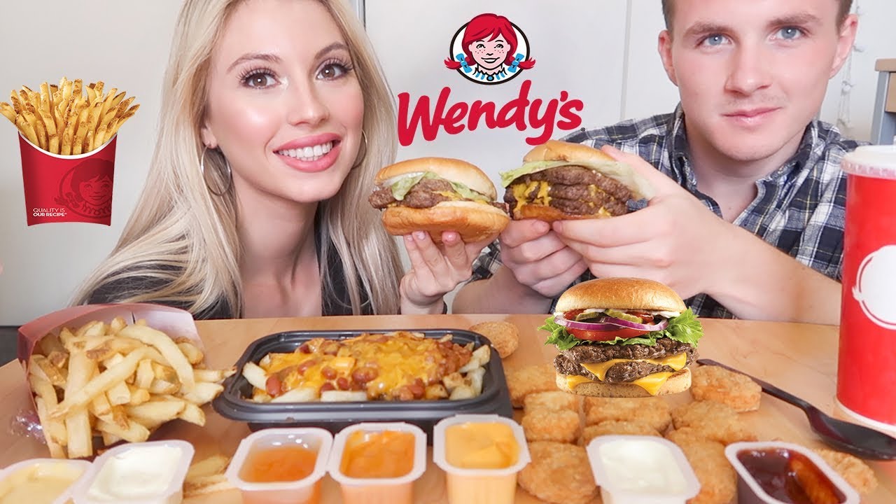 WENDY'S MUKBANG (BURGERS, CHILI CHEESE FRIES, NUGGETS)