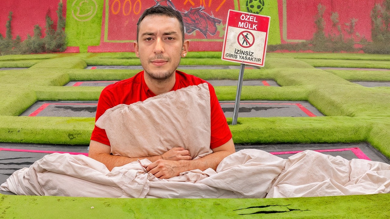 TERKEDİLMİŞ TRAMBOLİN PARKTA BİR GECE GEÇİRMEK ?!!