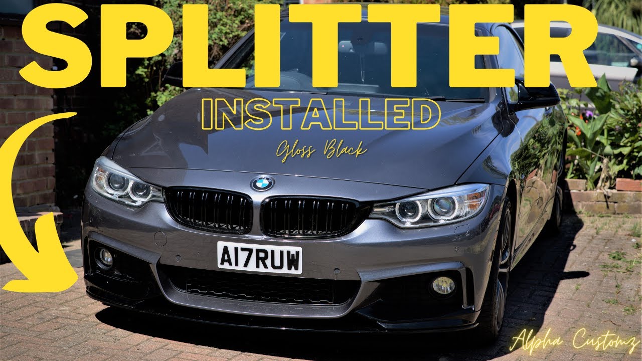 INSTALLING A GLOSS BLACK SPLITTER ON A BMW 4 SERIES F33/F32/ F36!