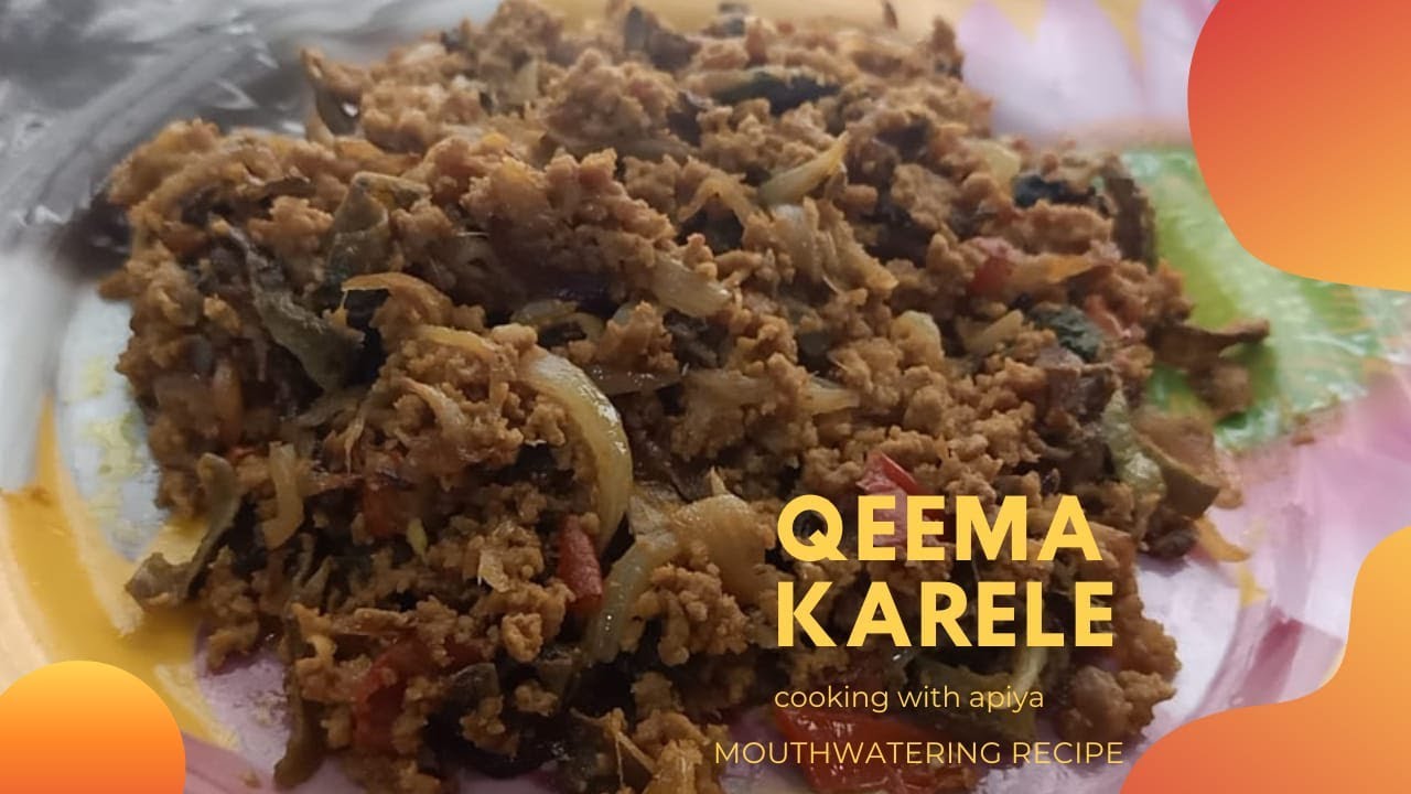 Keema karelay recipe | original recipe with tips  قیمہ کریلے | cookingwithapiya