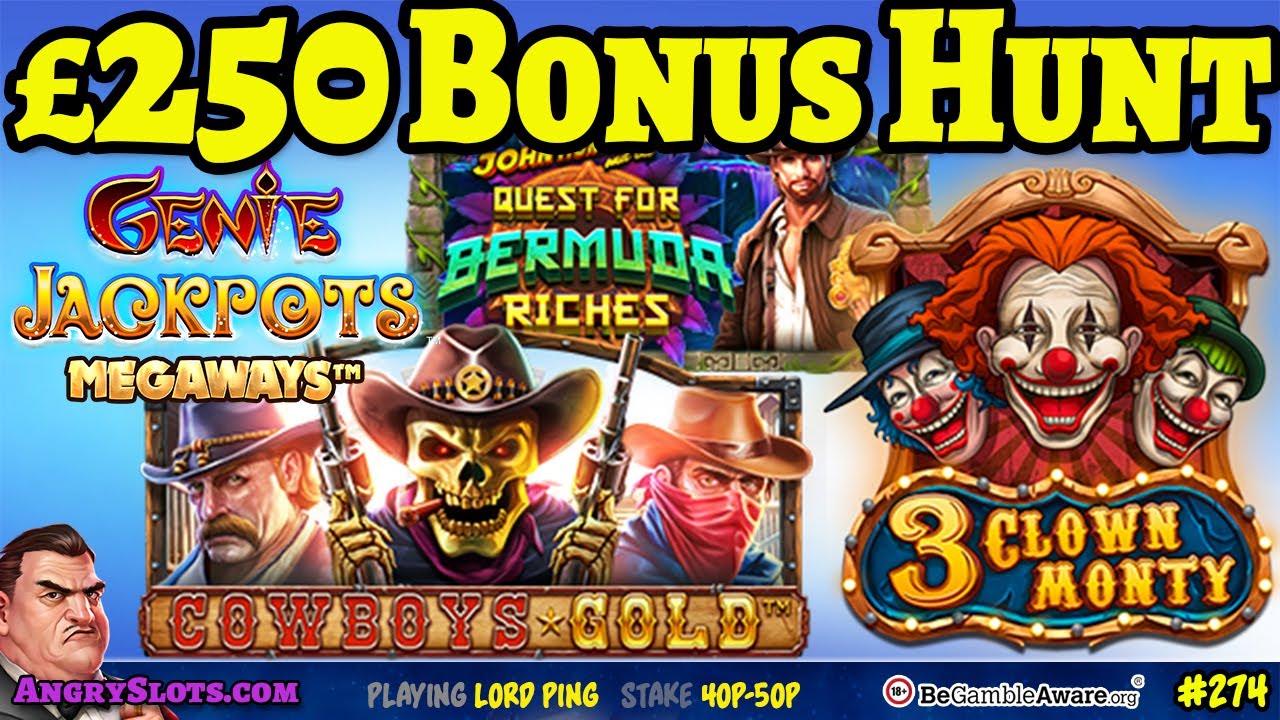 &pound;250 SLOTS BONUS HUNT - Genie Jackpot Megaways, Book of Fallen, Multifly & more.
