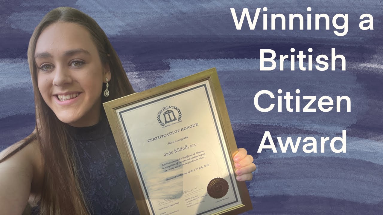 WINNING A BRITISH CITIZEN AWARD IN LONDON.