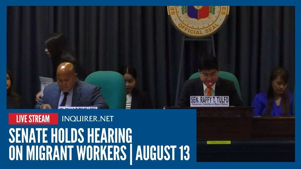 LIVE: Senate holds hearing on migrant workers | August 13