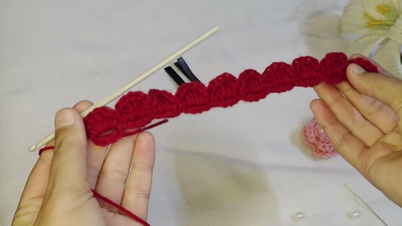 Crochet Rose Hair Clip ♥️🫶