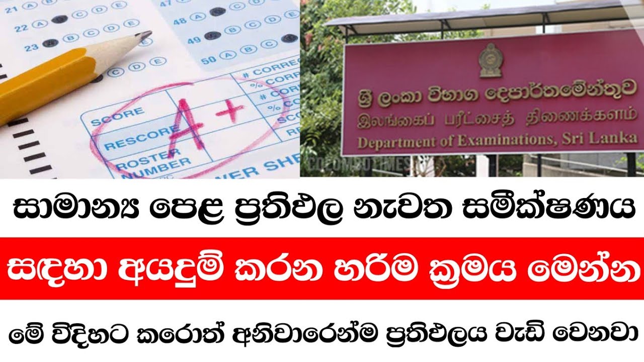 How to apply (2026) 2025 O/L Re Correction Sinhala | Recorrection O/L Result 2024 (2025)