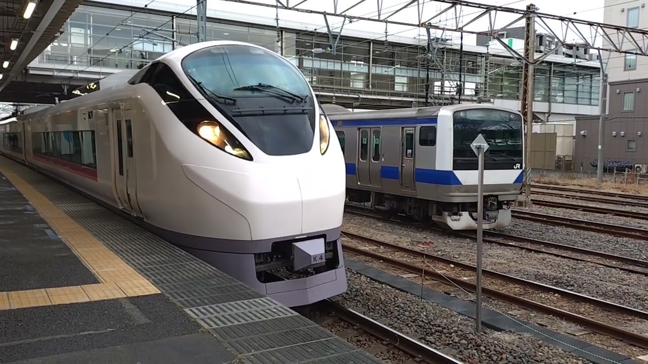 E657系K4編成 特急ときわ96号上野行 送り込み回送が勝田駅を発車するシーン