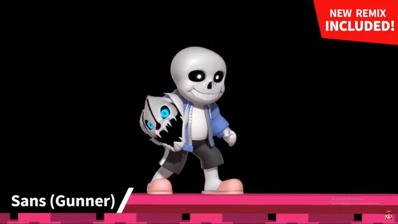 Sans Undertale Mii Costume Super Smash Bros. Ultimate Reveal Trailer