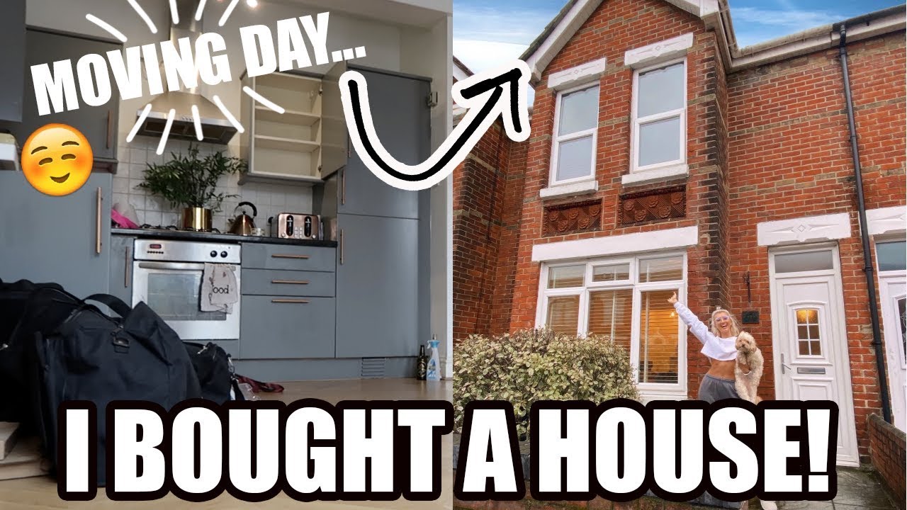 I BOUGHT A HOUSEEEEE!!! (EMPTY HOUSE TOUR) MOVING VLOG 1