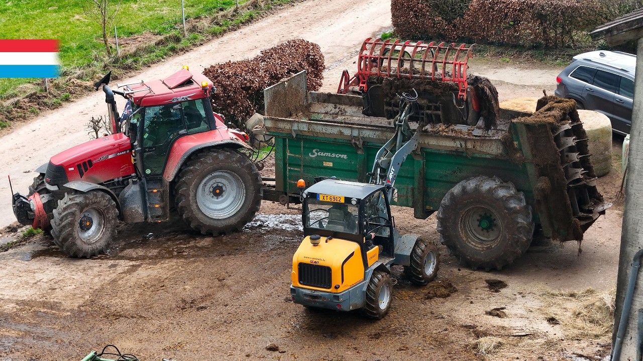 Mist streuen bei den RTL Antennen | CaseIH CVX 150 // Samson SP15 // Giant V5003T | Luxemburg 2026