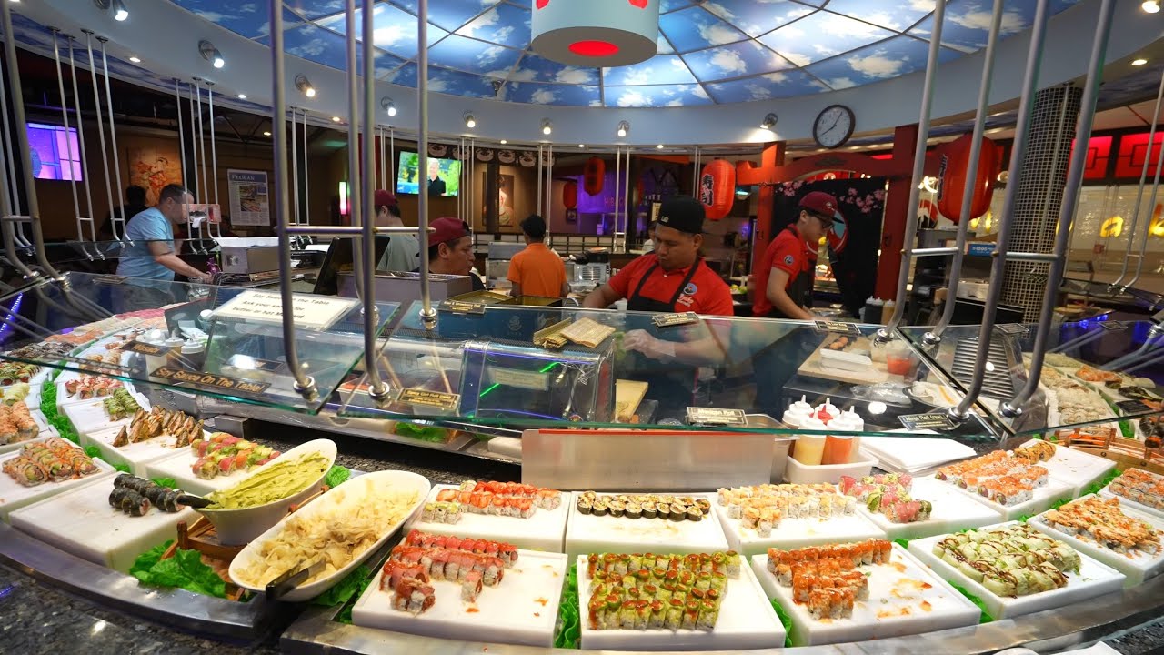 Best “ALL YOU CAN EAT” Sushi Crab Legs & Oysters in Florida Miyako Japanese Buffet