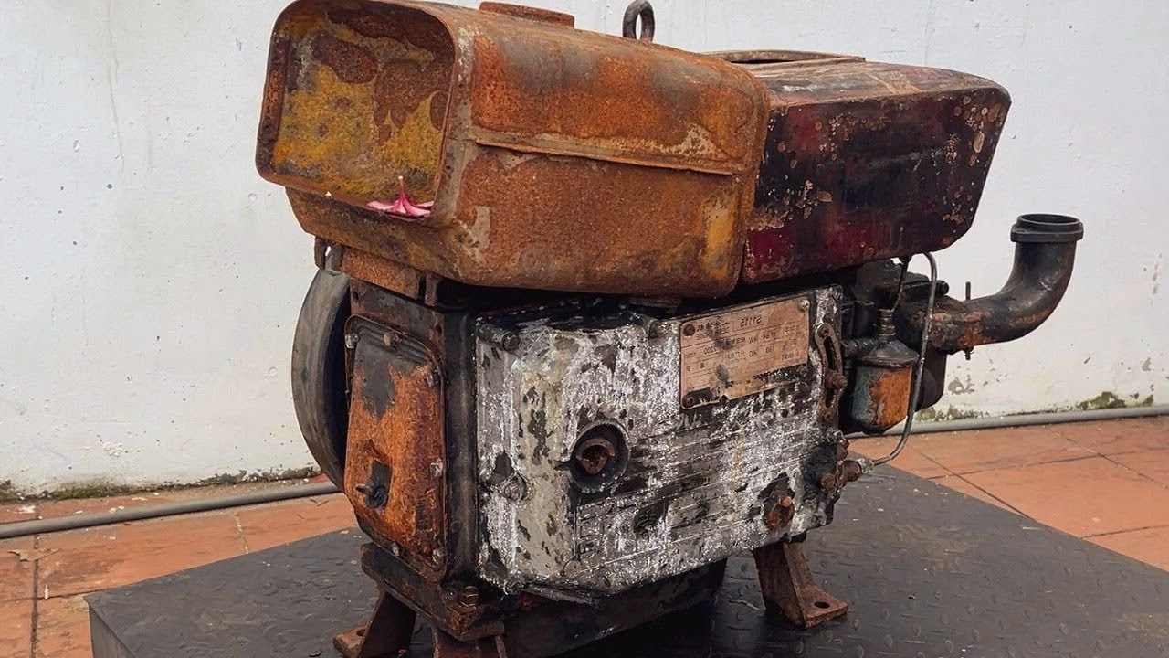 The Scrap Yard Old ZS1115 Diesel Engine Restoration  / FULL Restore and Repair Old D24 Diesel Engine