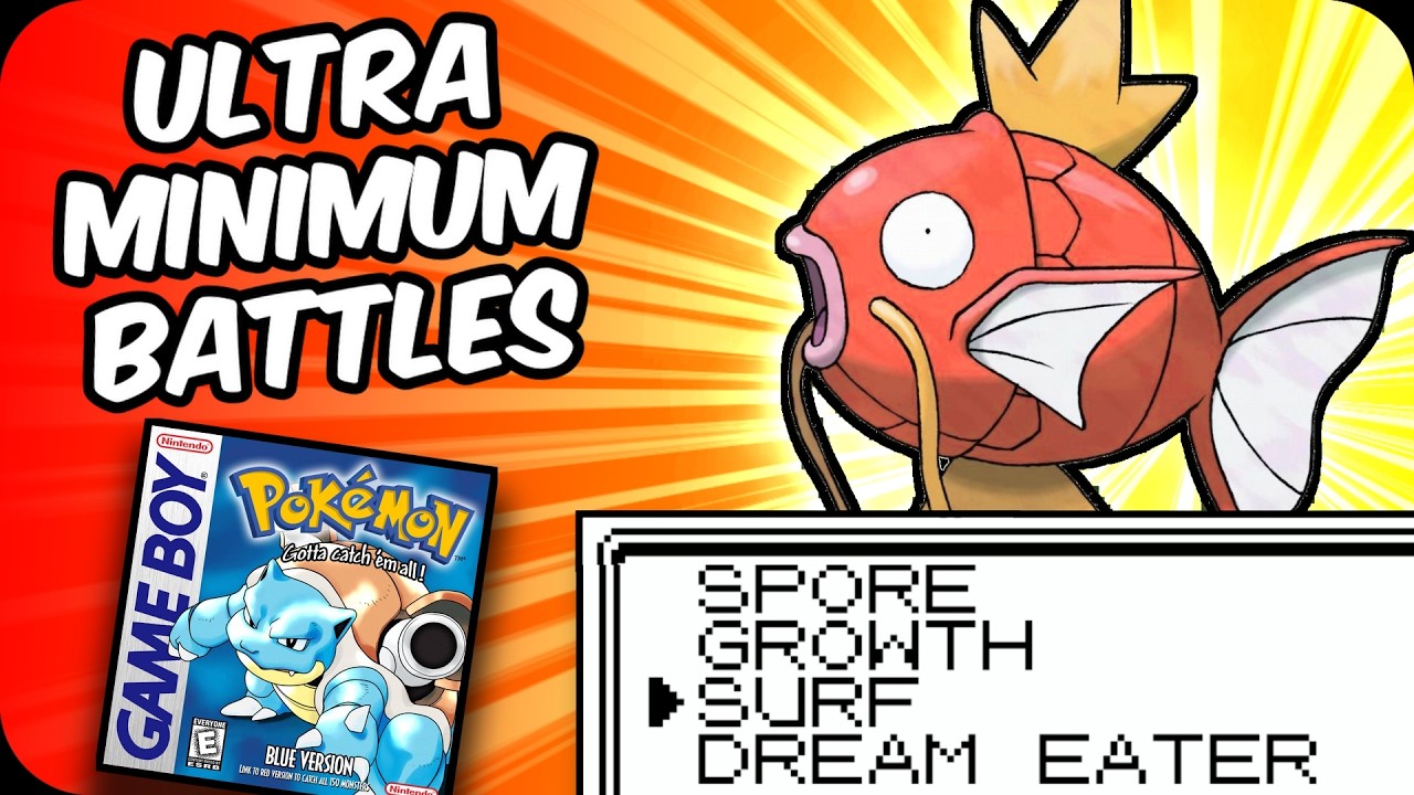 How OP is Magikarp with a God-Tier Moveset?  Ultra Minimum Battles, Pokemon Red/Blue