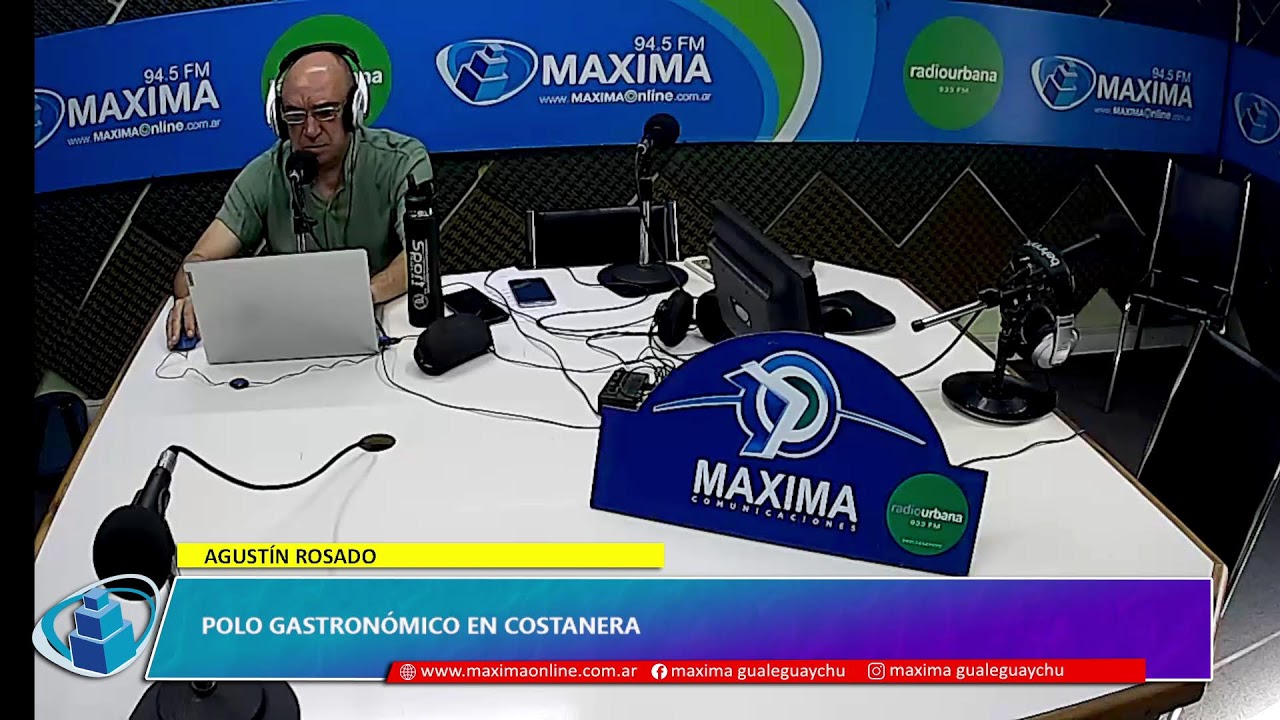 AGUSTÍN ROSADO. POLO GASTRONÓMICO EN COSTANERA| Radio Máxima 94.5mhz. Gualeguaychú