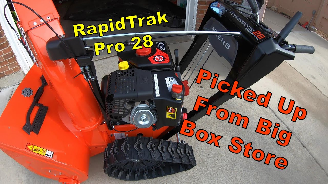 Ariens RapidTrak Professional 28-inch snowblower from big box store