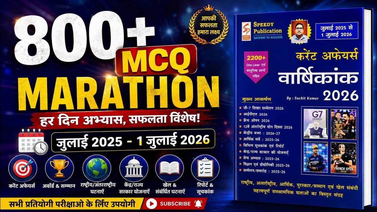 speedy current Affairs yearly 2026 |current affairs yearly speedy MCQ |Current Affairs| 1 july 2026 