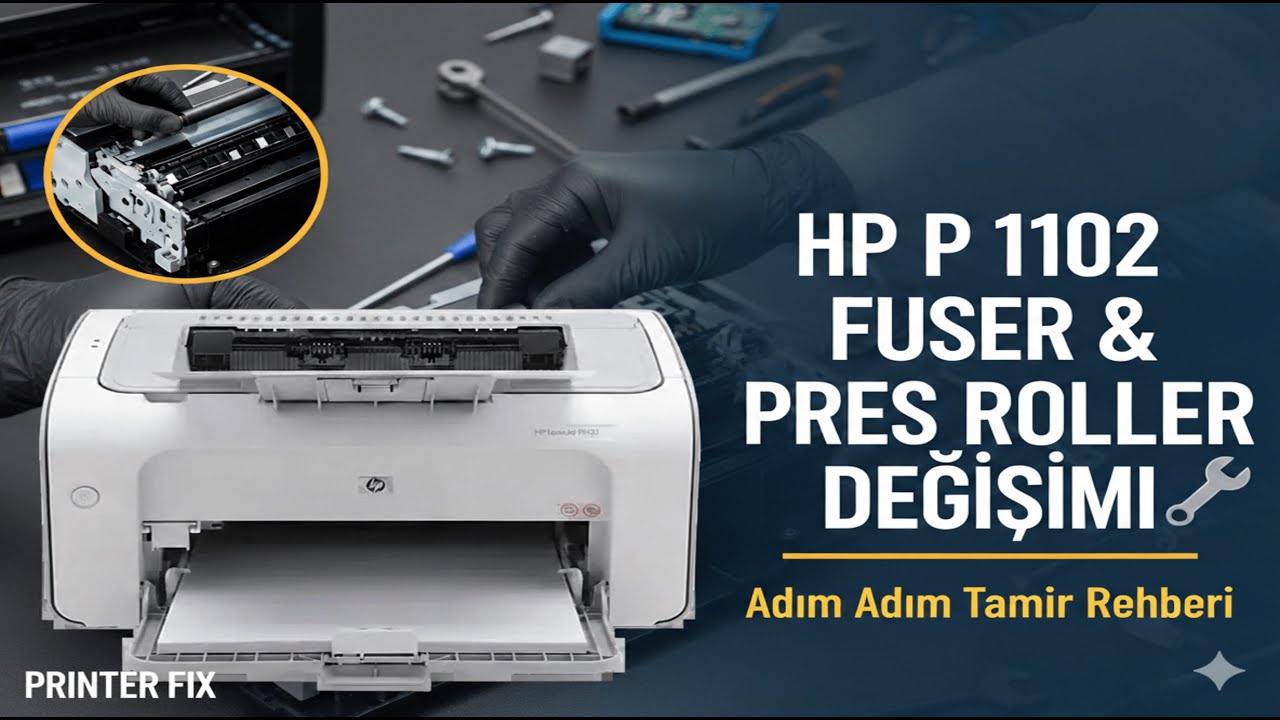 HP LaserJet P1102 Kağıt Sıkıştırma ve Yazma Sorunu Çözümü (Fuser Değişimi)