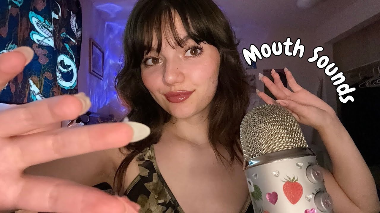 ASMR | Fast & Gentle MOUTH SOUNDS (wet/dry), Inaudible Whispers, Kisses, Nail Sounds, Hand Movements
