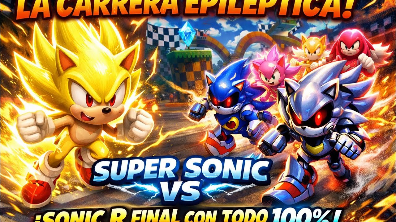 La Carrera EPILÉPTICA 💥 | SUPER SONIC vs TODOS (Sonic R al 100%)