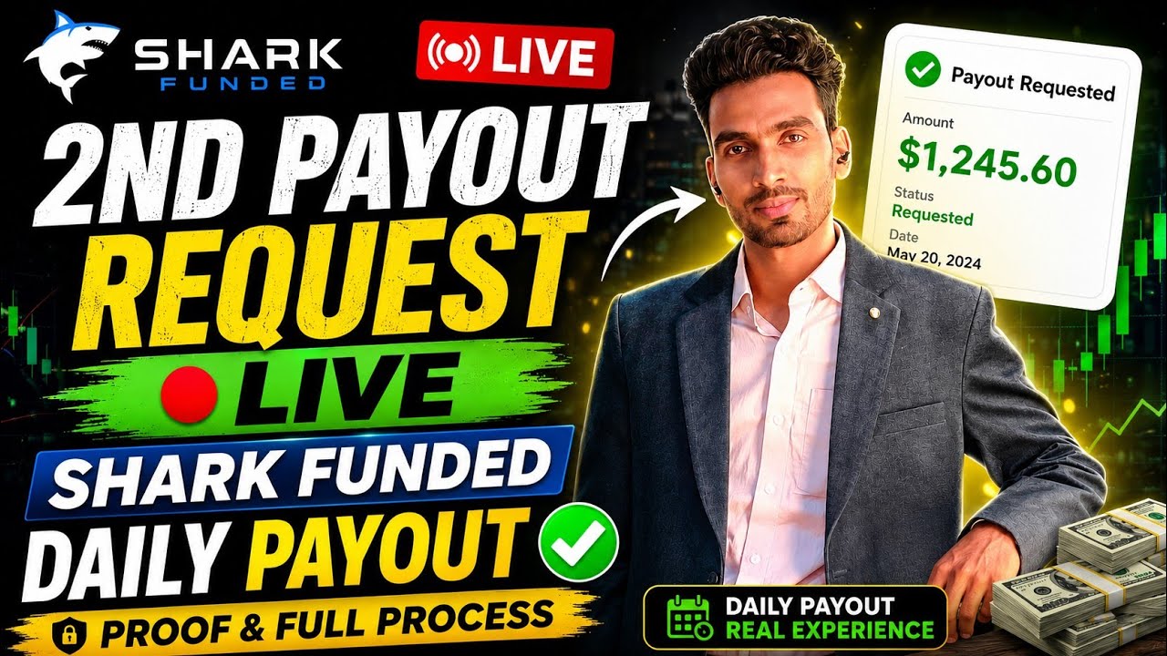 Shark Funded 2nd Payout Request Live 💸 | Daily Payout Proof & Full Process