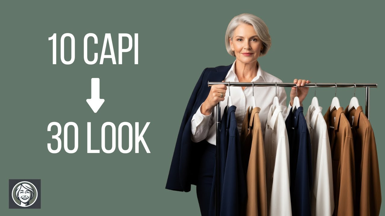 60+: Armadio pieno e nulla funziona? 10 capi → 30 look di lusso (senza loghi)