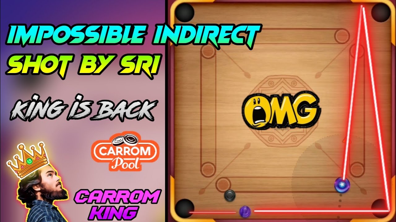 Carrom Pool😱Hardest indirect shot😱🔥 impossible shot by sri #short #shortvideo