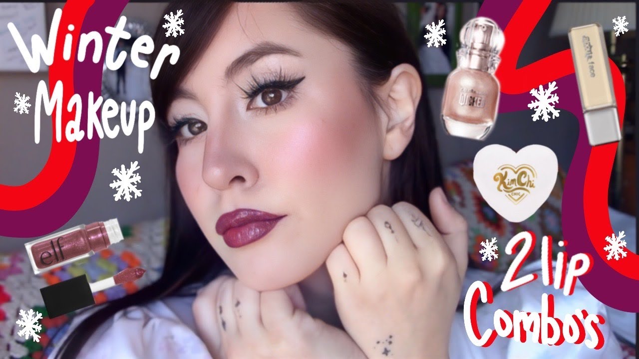 Winter/ Holiday Makeup + 2 Lip Combos | White Eyeshadow Look!