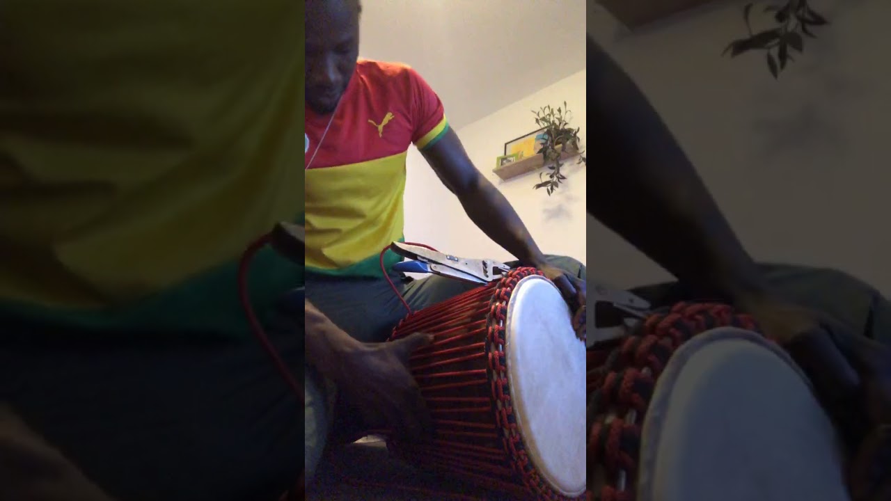 Bibiche Ssmbou Toure Fakoly montage de djembe