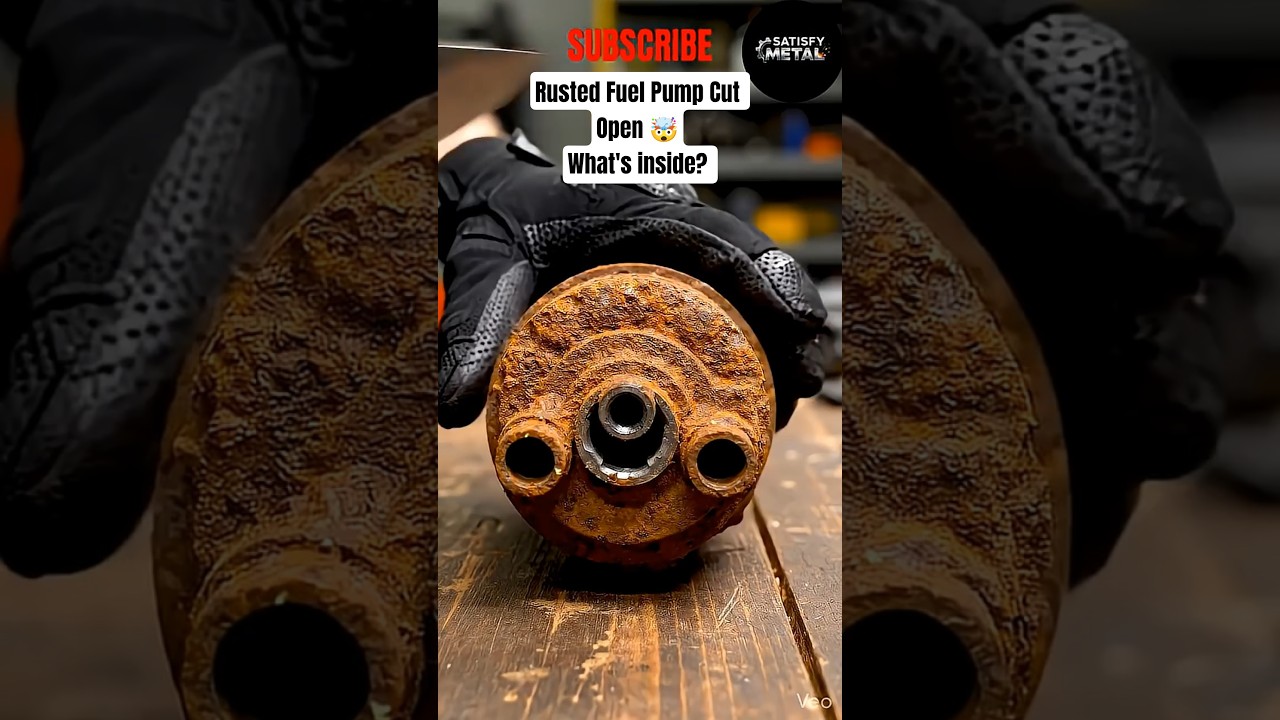Rusted Fuel Pump Cut Open 🤯 #asmr #satisfying #shorts