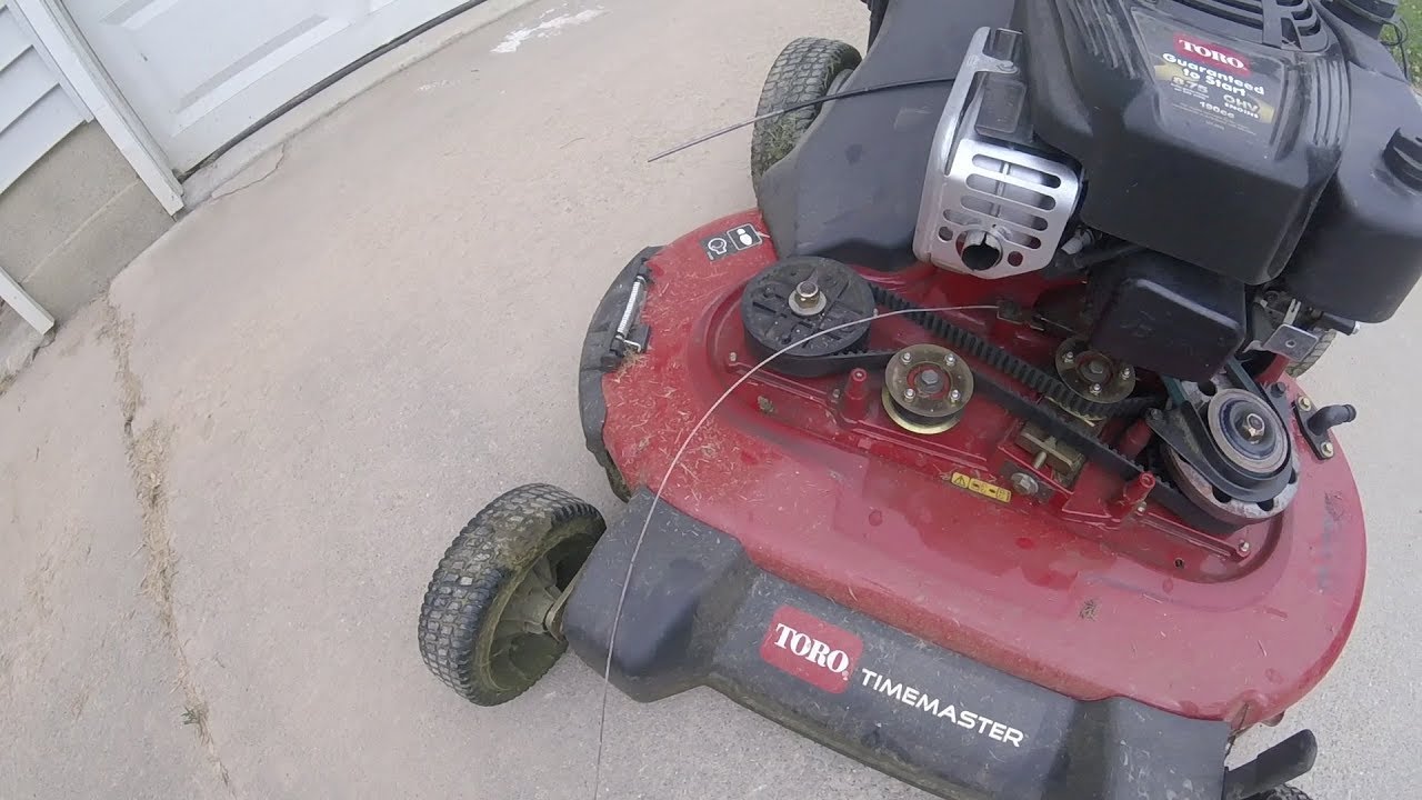 How to Fix Break Cable ( TORO TIMEMASTER 30 Lawn Mower) - Replacing Brake (safety) cable on mower