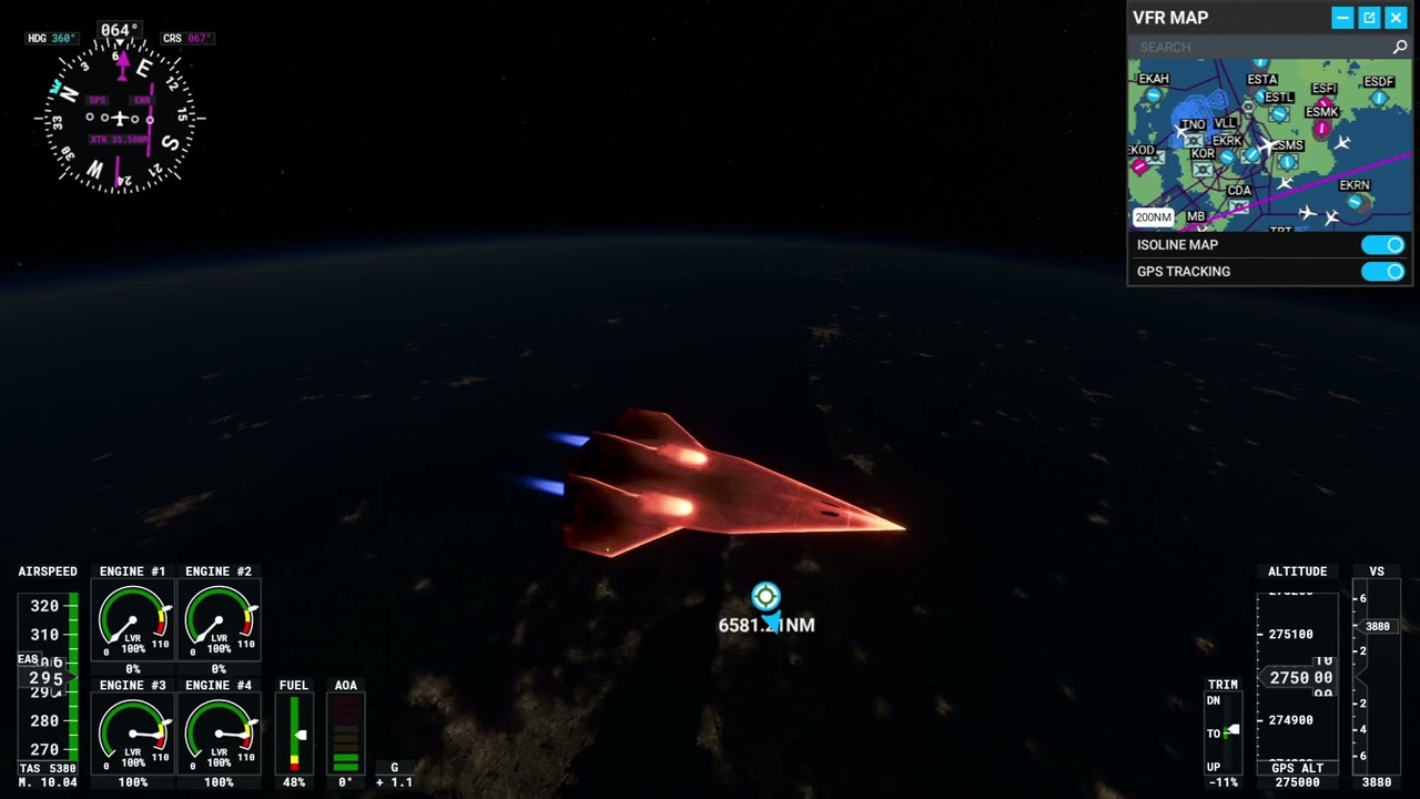 MSFS 2020 Darkstar from London to Sydney