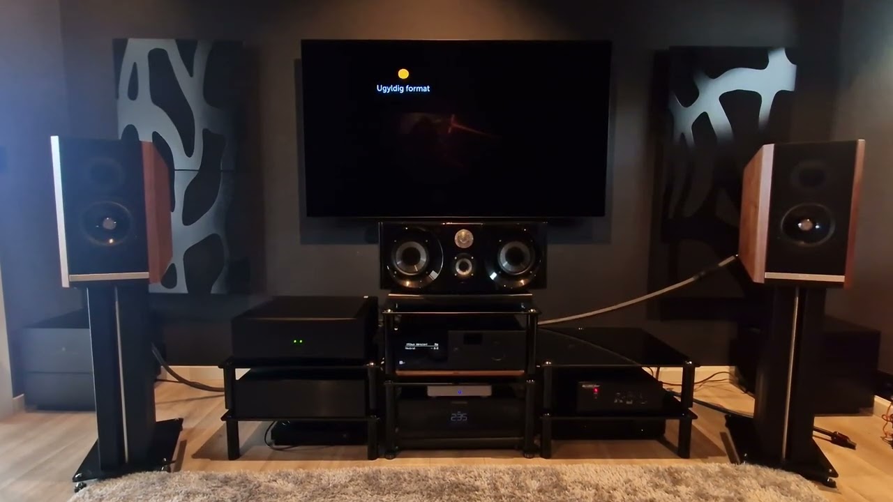 Kudos Titan 505 speakers only. No subs, no dsp on the Dartzeel NHB-108 clone