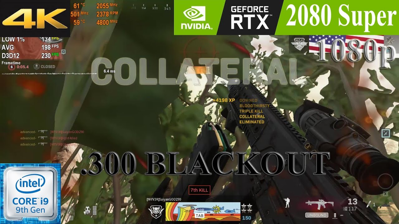 COD Warzone: RTX 2080 Super | 1080p | Performance Settings | FPS Gameplay Benchmark (.300 BLACKOUT)