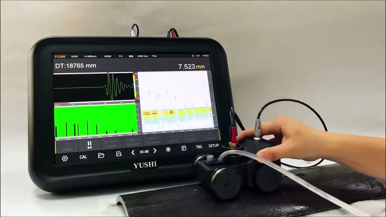YUSHI Ultrasonic Thickness Measurement Workstation– For Pipeline Corrosion & Wall Thickness Scanning