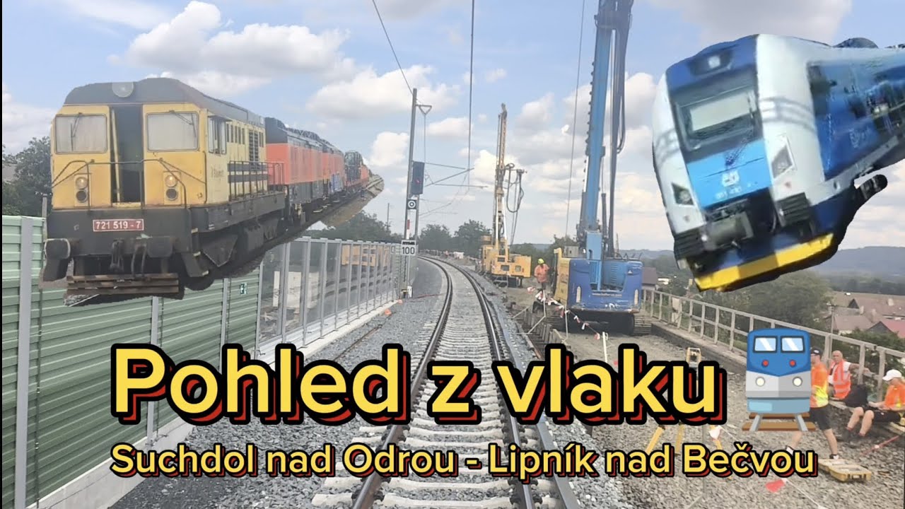 Pohled z Vlaku Suchdol nad Odrou - Lipník nad Bečvou